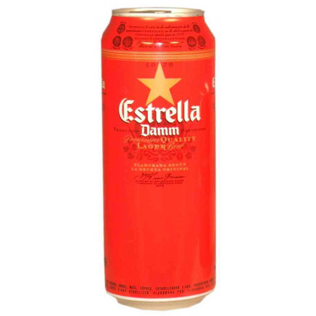 Estrella Damm 50 cl lata 24 unidades